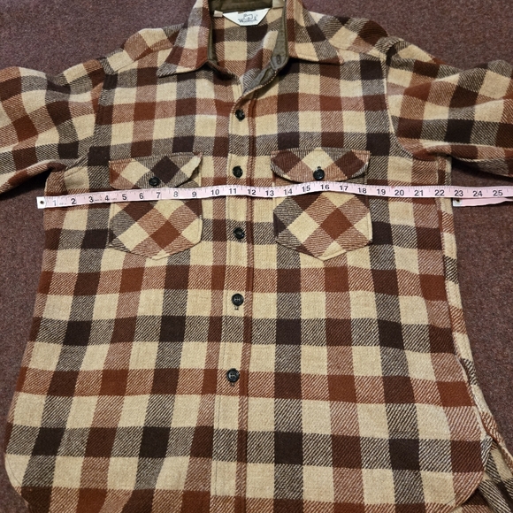 Vintage 1960s Woolrich Mackinaw Flannel Size Medium Men's Hunting Fishing Plaid - Picture 5 of 9